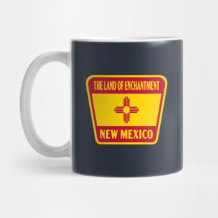 The Land of Enchantment New Mexico Retro Flag Badge (Red) Mug